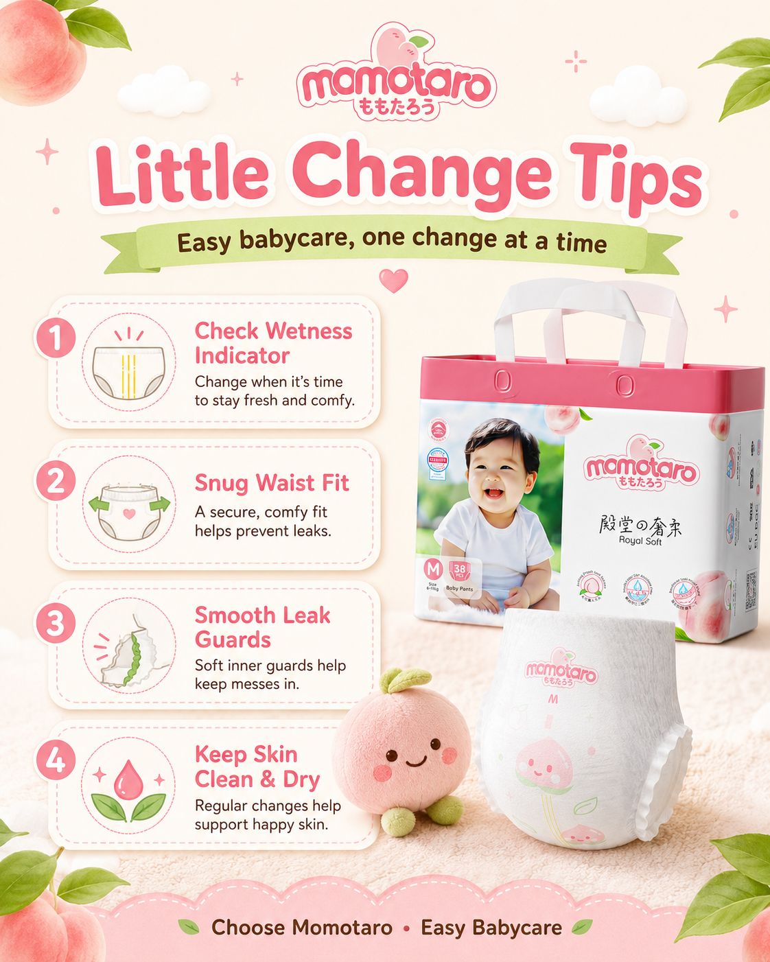 Celana Bayi Momotaro – Kenyamanan Lembut untuk Setiap Petualangan Kecil