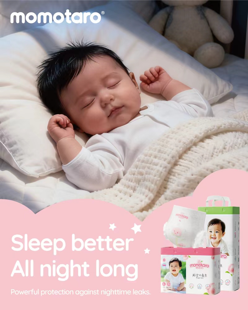 Tidur Lebih Nyenyak Sepanjang Malam dengan Popok Bayi Momotaro